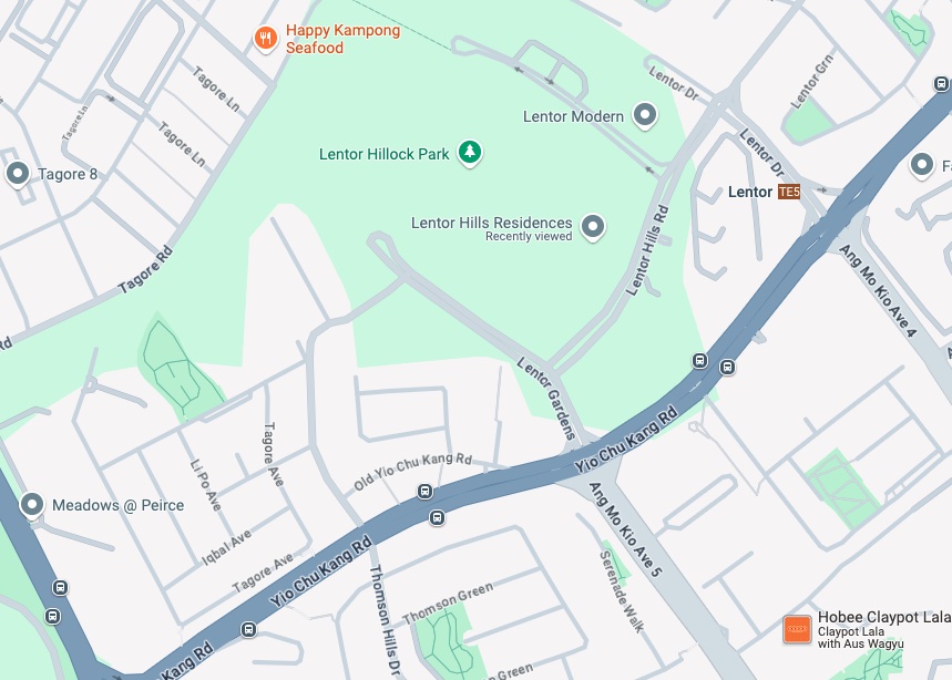 Lentor Central Map